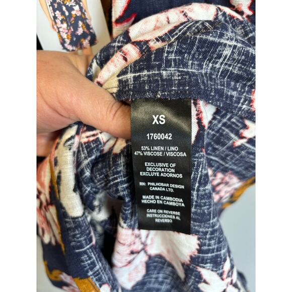 Nicole Miller Original Floral Shift Dress Linen Blend Womens Size XS New… - Picture 3 of 4